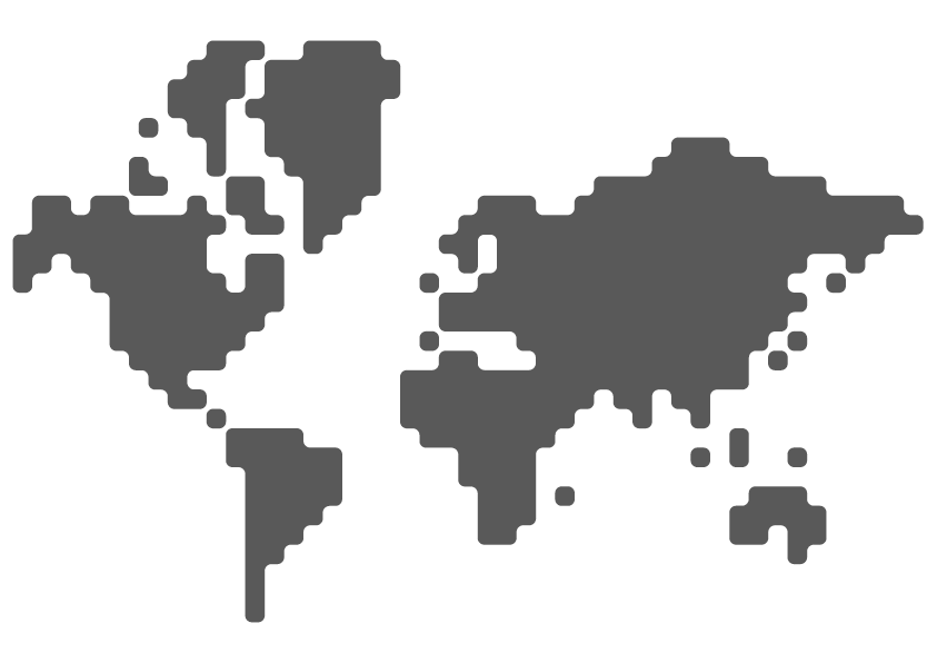 Pixelated grid-based world map